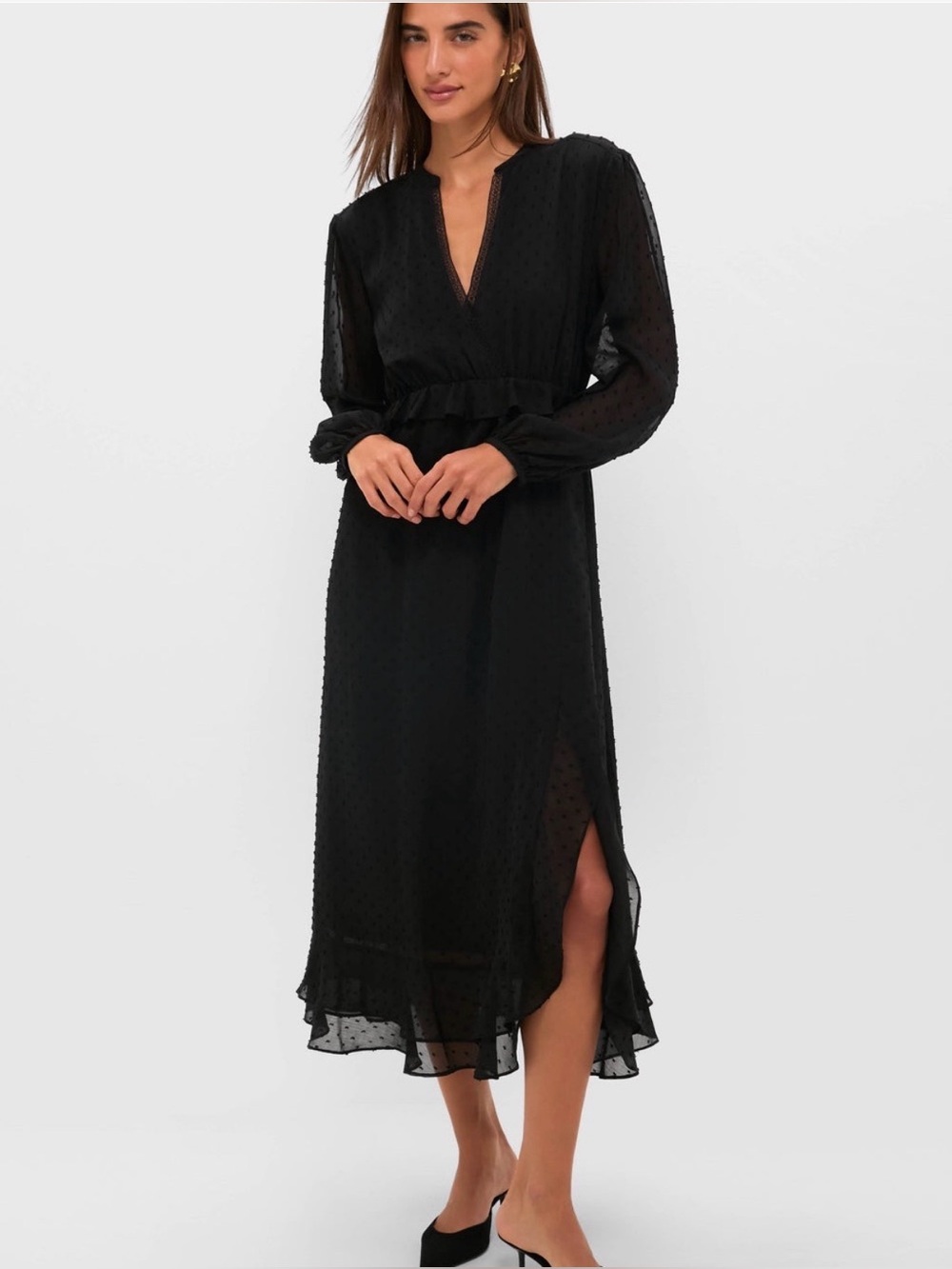 TUCKERNUCK POMANDER PLACE Black Textured Dot Selwyn Dress Size XXL NWOT